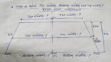 How to find Toe width, Bottom width,Top width of Highway/Road