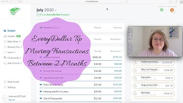 EveryDollar Tip Moving Transactions Between 2 Months
