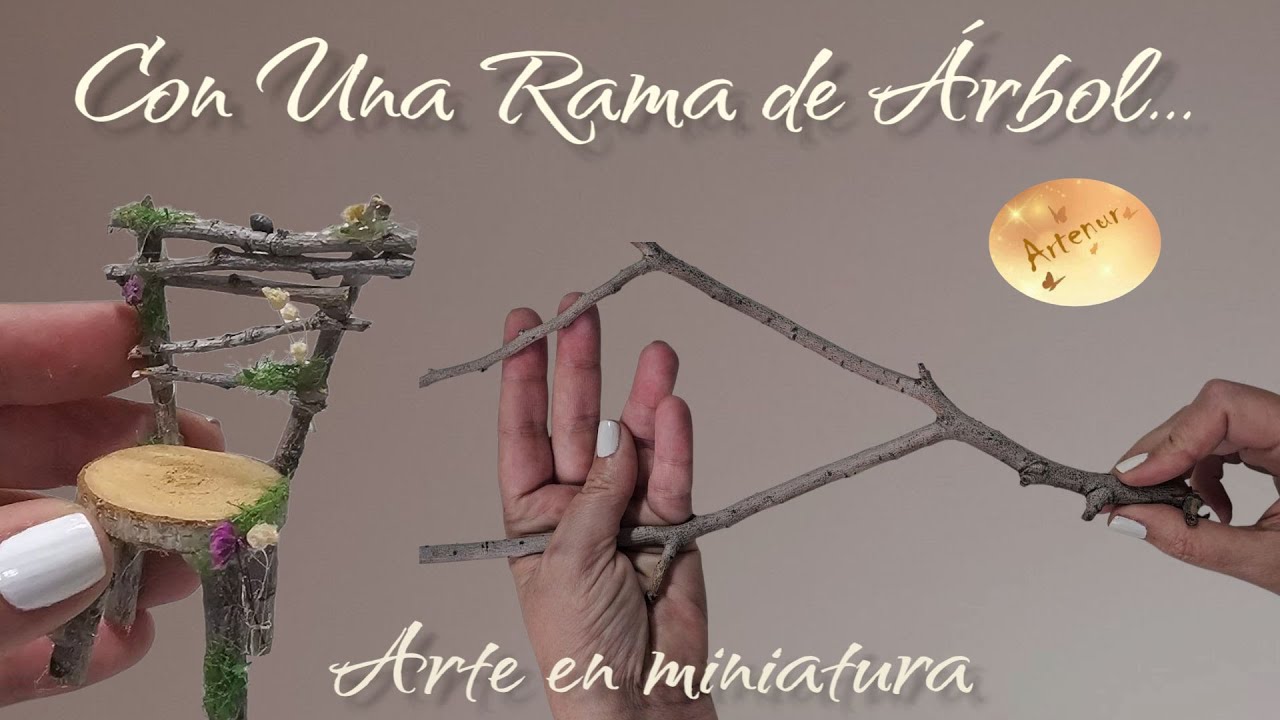 SILLA en MINIATURA con Ramas - Muebles de Hadas DIY🧚‍♀️🔮