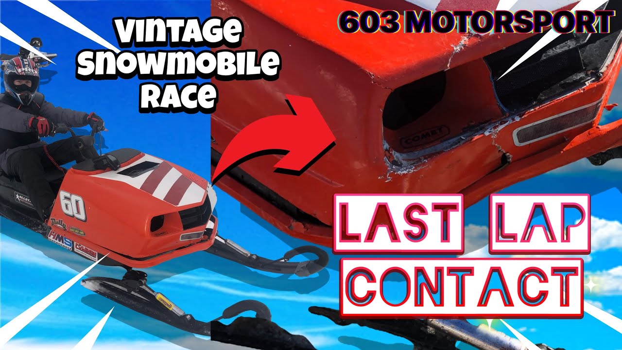 Riverside speedway vintage snowmobile race 440cc class Groveton NH