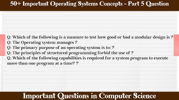 MCQ Questions Operating Systems Concepts - Part 5 with Answers
