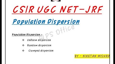 #CSIR NET LIFE SCIENCE #ECOLOGICAL PRINCIPLES (UNIT 10) #POPULATION DISPERSION.....................
