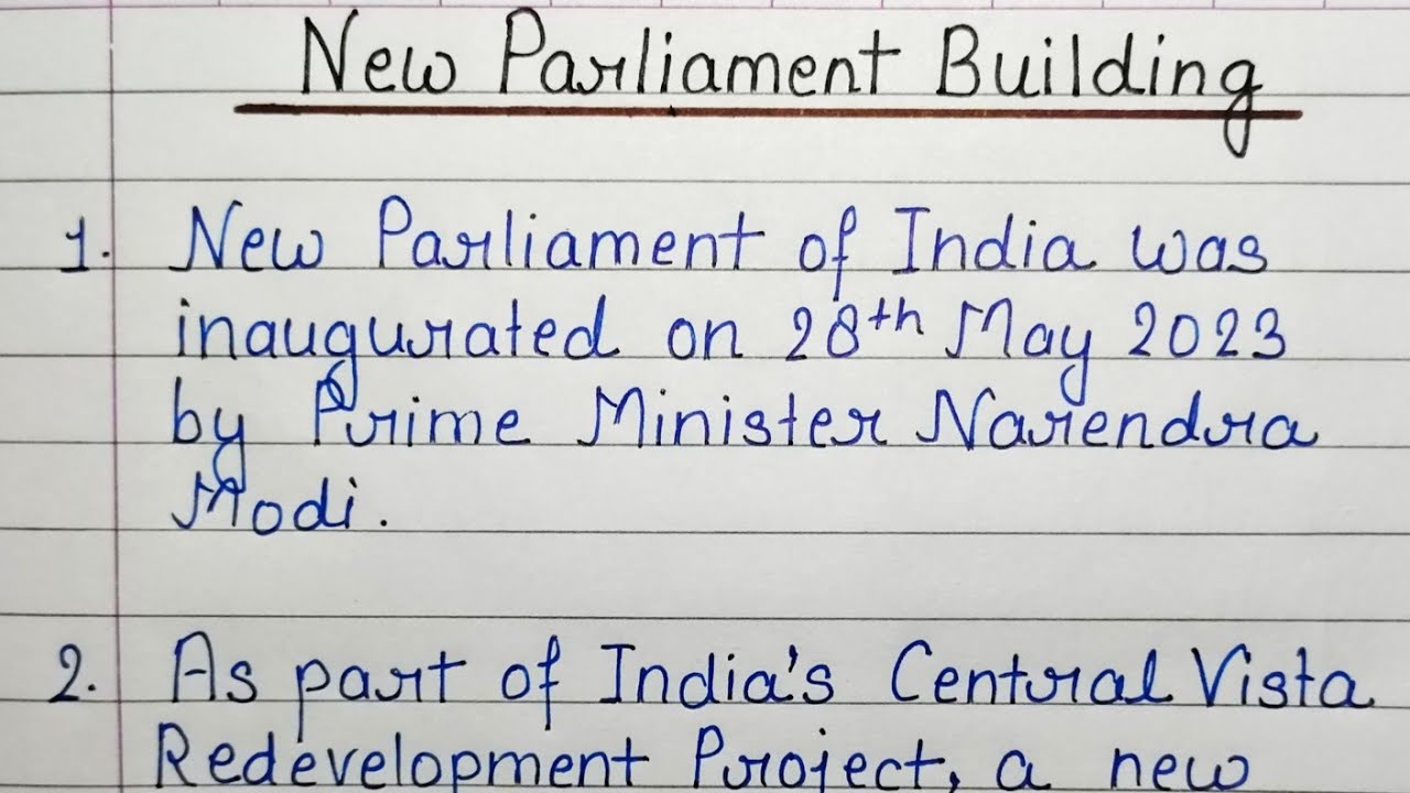 New Parliament Building // 10 Lines Essay On New Parliament Building // English Essay On Parliament