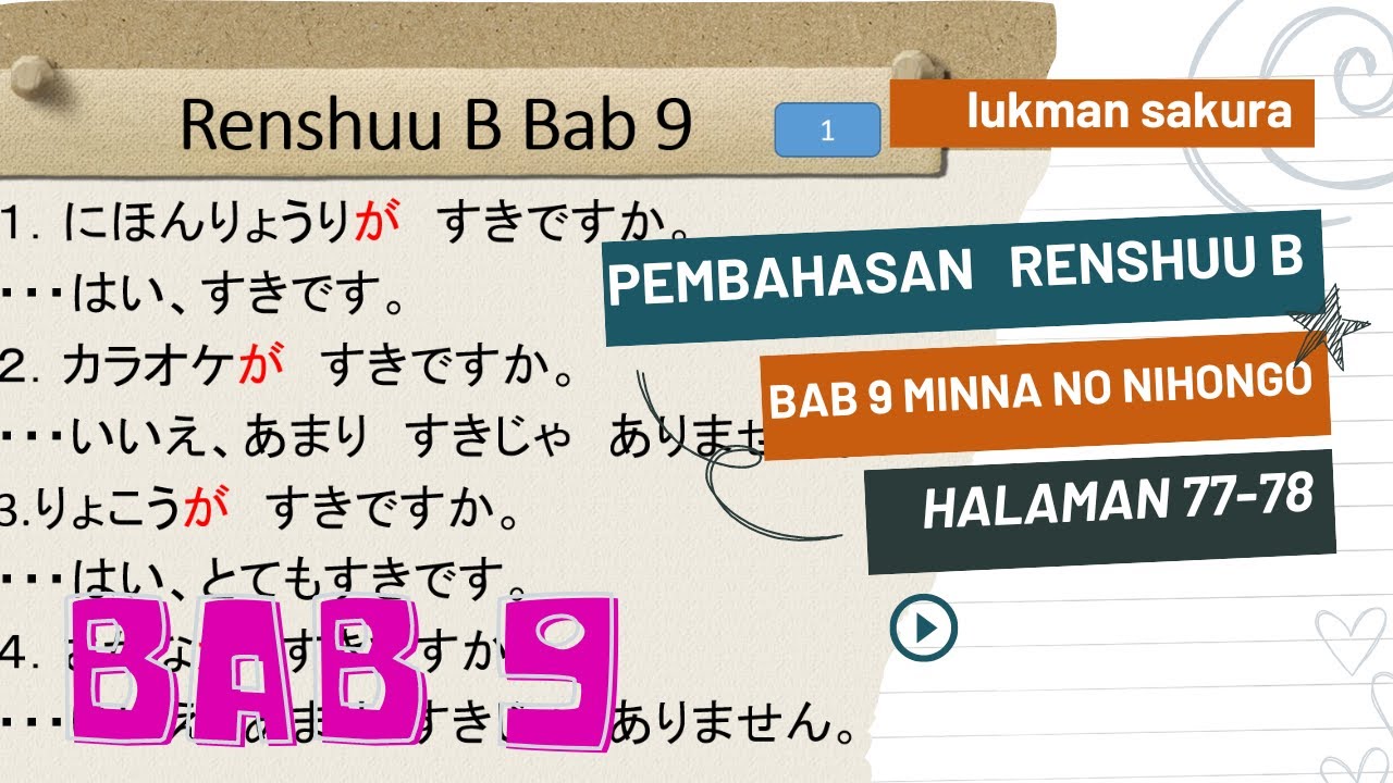 Minna No Nihongo Renshuu B Answers www.youtube.com
