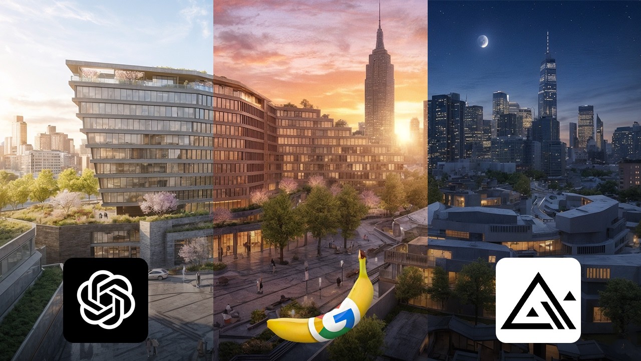 ChatGPT vs Nano Banana vs Flux - Which is best for Architecture?