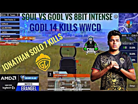 🇮🇳 Godlike 14 Kills Chicken Dinner | Soul Vs Godl Vs 8bit 🔥| Intense ...