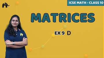 Matrices Class 10 ICSE Maths | Mathematics Chapter 9 Ex9(D) | Selina
