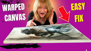 How To Fix A Warped Stretched Canvas | Simple Art Studio Repair Tip