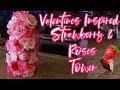 Easy diy chocolate dipped strawberries  roses tower  alexisjayda