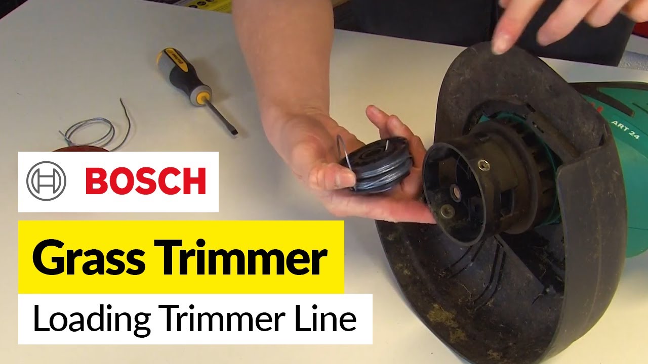 How to Trimmer Line to a Bosch Grass - YouTube