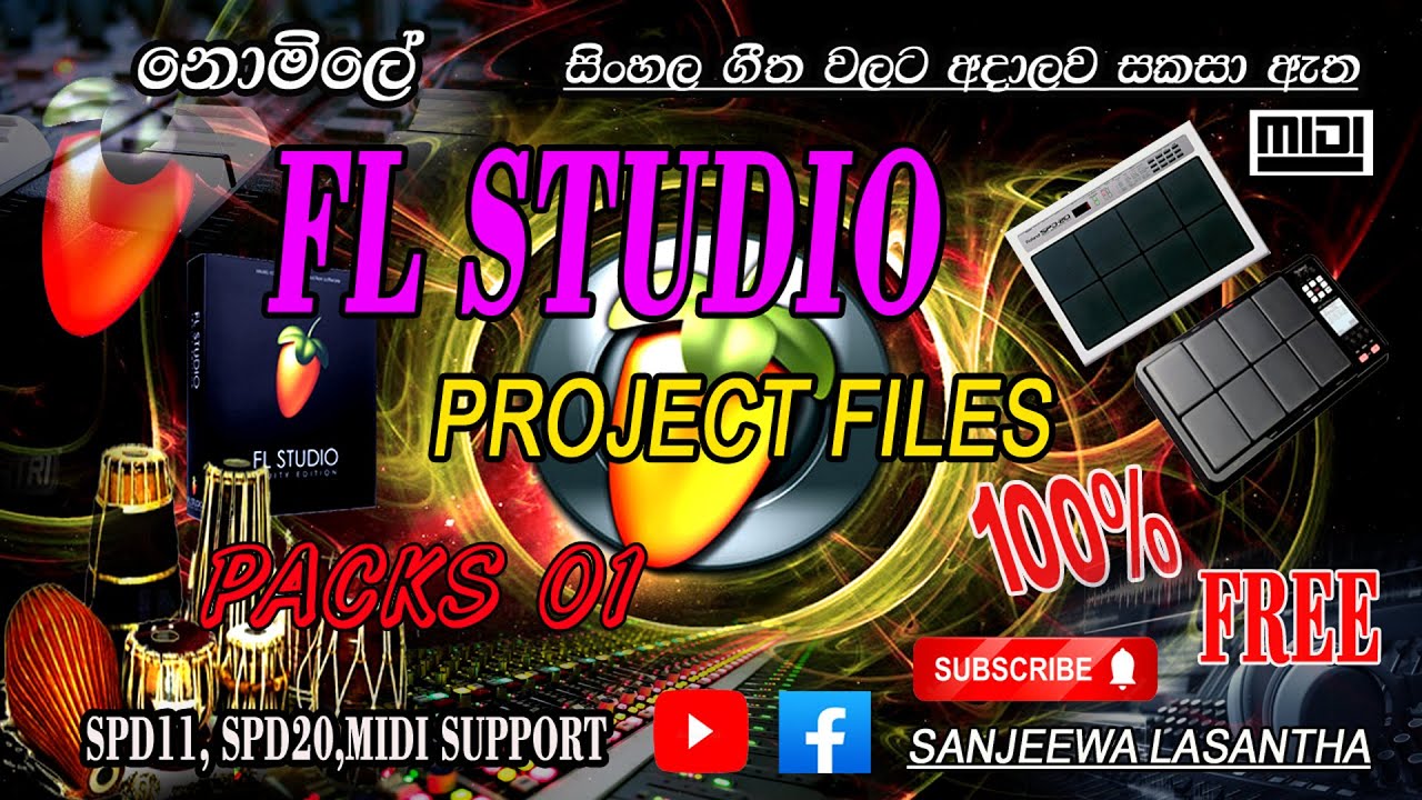 spd 20 roland fl studio project files , free download , sinhala , midi