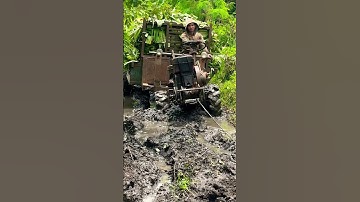 #review xe công nông một cầu chờ chuối đi qua lún