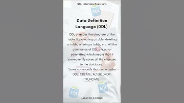 Data Definition Language(DDL) | SQL Interview Question Series