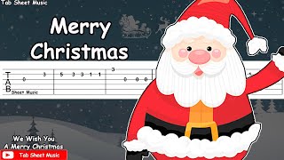 We Wish You A Merry Christmas - Christmas Songs | EASY SLOW Guitar tutorial