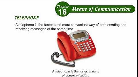 Environmental Studies Class 3 Chapter 16 Means of Communication,Part03