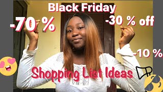 Black Friday Shopping 🛍 List Ideas 2022 #blackfriday