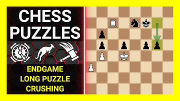 Chess Puzzles to Practice. Themes: Endgame, Long puzzle, Crushing. Learn Chess
