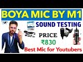 Boya mic sound test review  best mic for youtubers  pandey 20