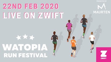 Zwift LIVE | Watopia Run Festival 5K Race #2