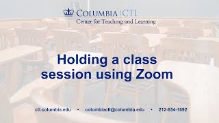 Zoom Classroom | Contingency Planning: Teaching Online