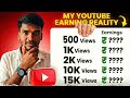 My YouTube Earnings Reality | 500, 1K, 2K, 10K Views Income in India