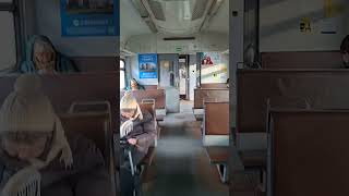 салон электрички ЭД4М,  Ярославский вокзал. #2025  #поездавидео #train