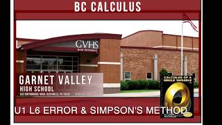 U1 L6 ERROR & SIMPSON'S METHOD wM