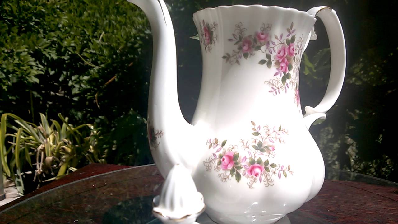 Royal Albert Lavender Rose Coffee Pot & Lid YouTube