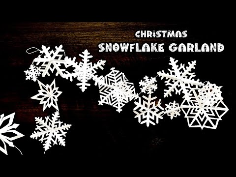 Paper Snowflake Garland for Christmas