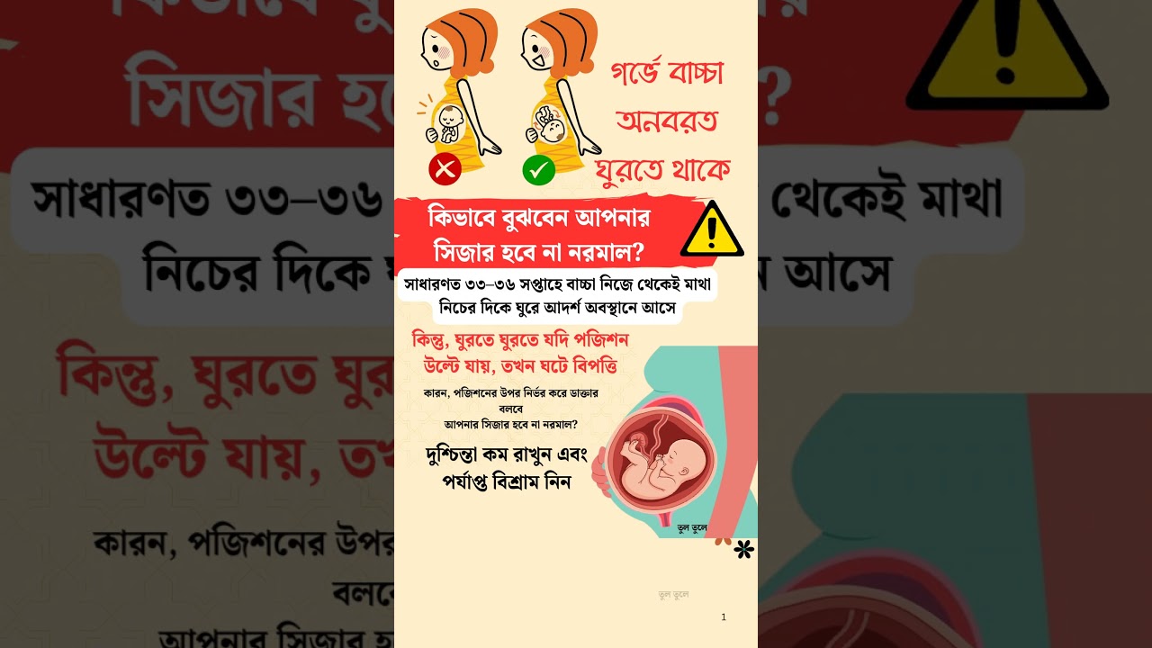কিভাবে বুঝবেন বাচ্চা সিজার হবে না নরমাল? 