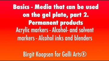 What Kind of Paints Should I Use? Basics: Media That Can Be Used On The Gelli Arts® Plate
