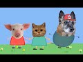 Peppa pig animals with realistic heads and sounds