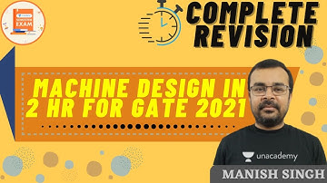 Machine Design | Complete Revision in 2 hr for GATE 2021 | Manish Singh