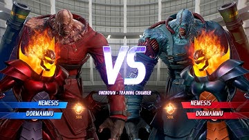 Red Nemesis & Red Dormammu VS Blue Nemesis & Blue Dormammu - Marvel vs Capcom Infinite