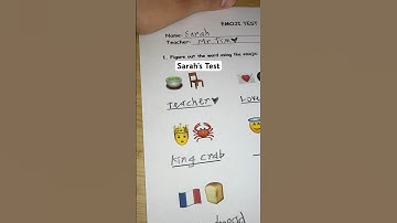 Grading Sarah’s test! #asmr #school #teacher #test #quiz #emojichallenge