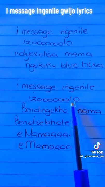 imessage ingenile South Africa acapella