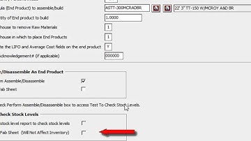 Assemble For Stock Fabrication Sheet - MIS Accu-Tech
