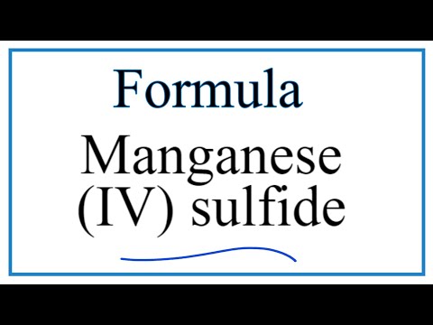 Vidéo: Quelle est la formule pour l'acétate de manganèse II?