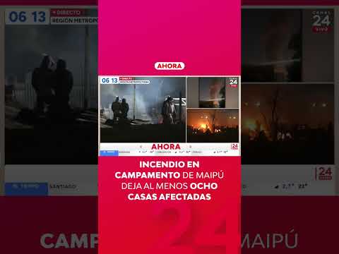 Fire in Maipú shanty town leaves at least eight homes affected