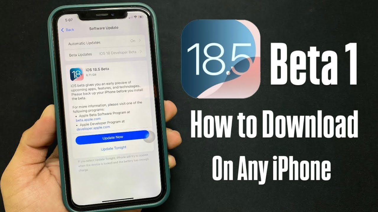 How to Download & Install iOS 18.5 Beta 1 Update on any iPhone - YouTube