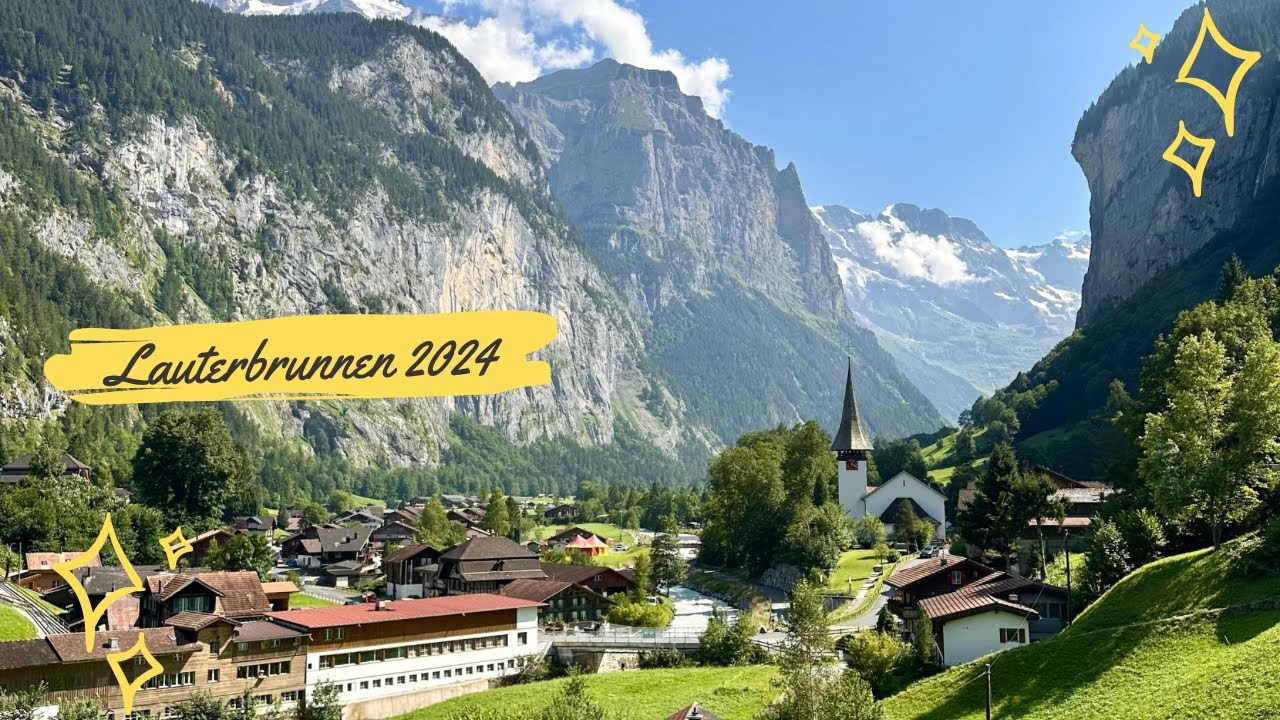 🇨🇭 Lauterbrunnen Mürren Szwajcaria Camping Jungfrau widok na czterotysięczniki Mönch Eiger Jungfrau