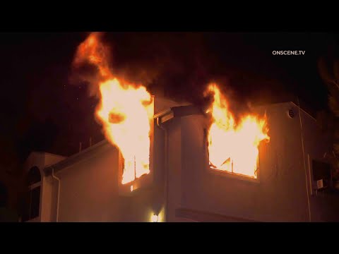 Raging Fire Destroys Apartment Building | Anaheim