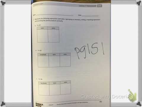 lesson 7 homework 3.1 eureka math