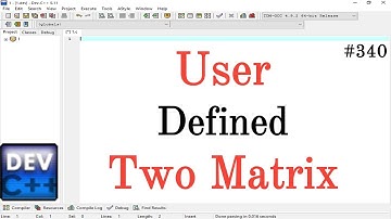 Two user defined Matrix in single program in C Language || Simple Method Apply