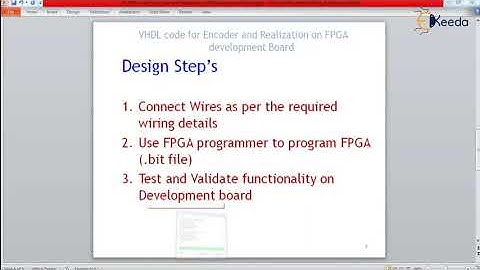VHDL code for Encoder and Realization on FPGA development Board