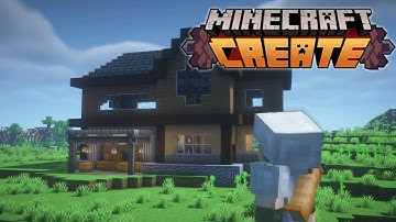 I built a MODERN WORKSHOP in Minecraft Create Mod! [#1]