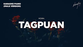 Tagpuan - Moira | Karaoke Piano Instrumental - Male Version