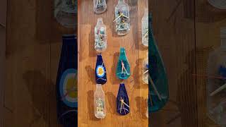 ESKİŞEHİR odun Pazarında cam işleme sanatından çok güzel örnekler cam şişeden duvar saatleri #shorts