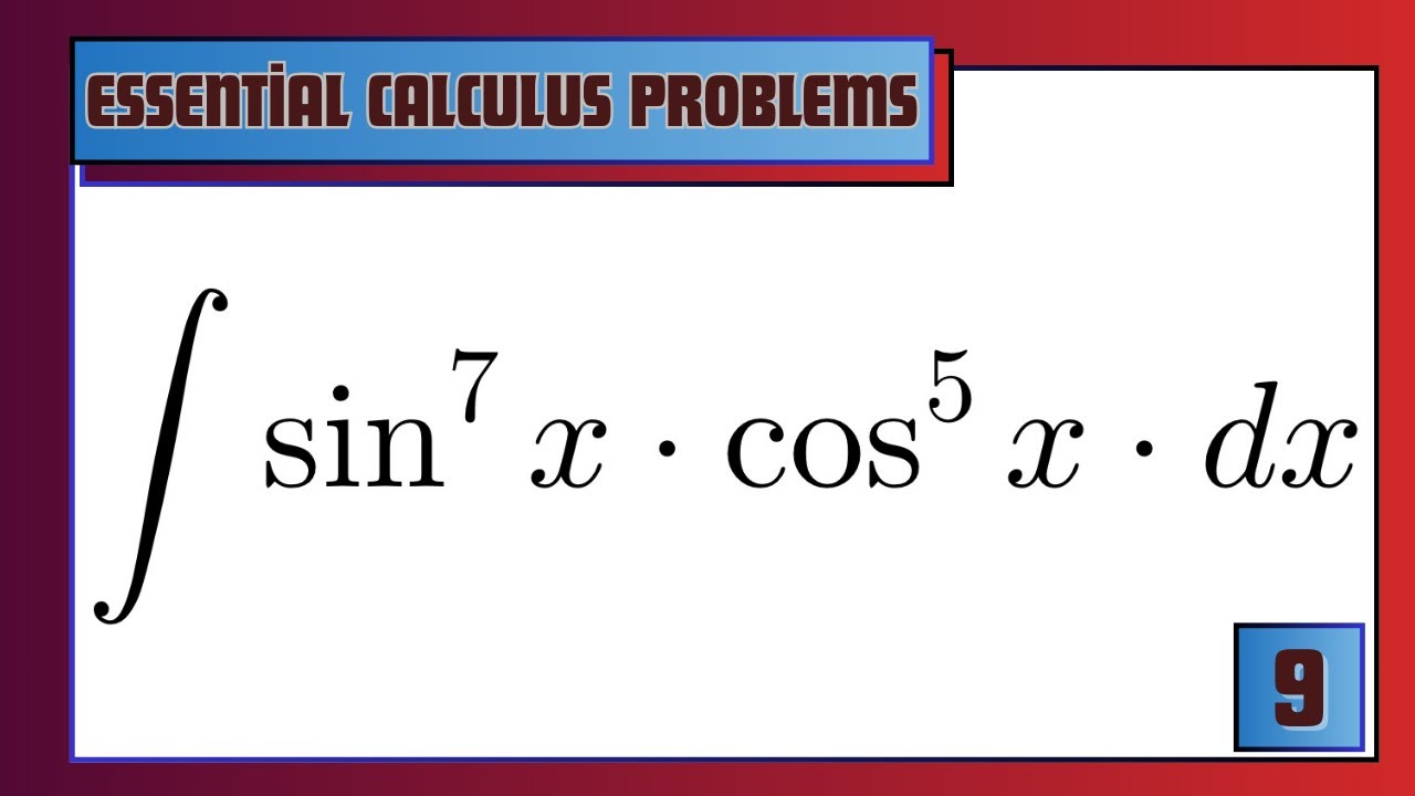 🎯 ∫sin⁷(x)·cos⁵(x) dx — Substitution Method | North Campus