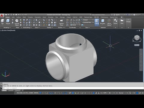 AutoCAD 3D, Weld Fitting, How to Draw T Connector